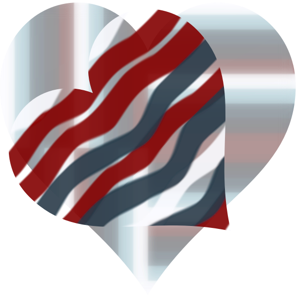 SVG Heart shape with retro pattern