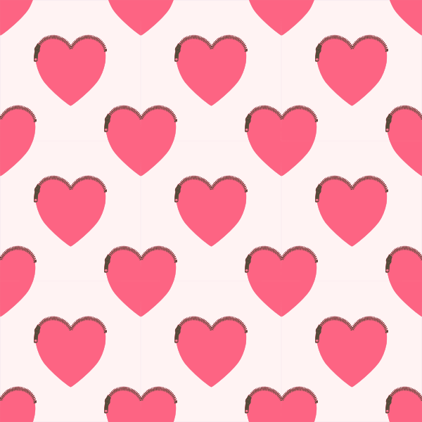 SVG Heart-shaped purse seamless pattern