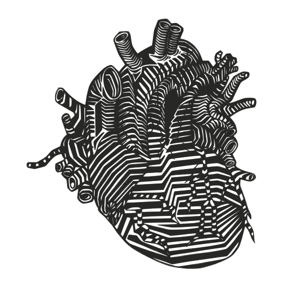SVG Heart silhouette monochrome