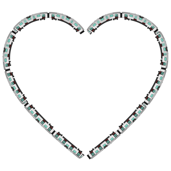 SVG Heart train
