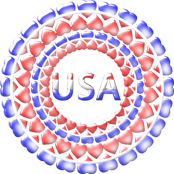 SVG Heart USA Shinyfied