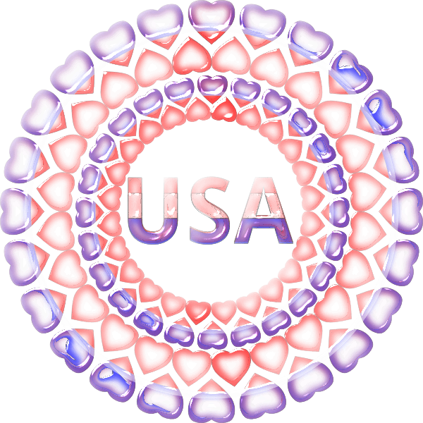 SVG Heart USA Shinyfied And Glossyfied