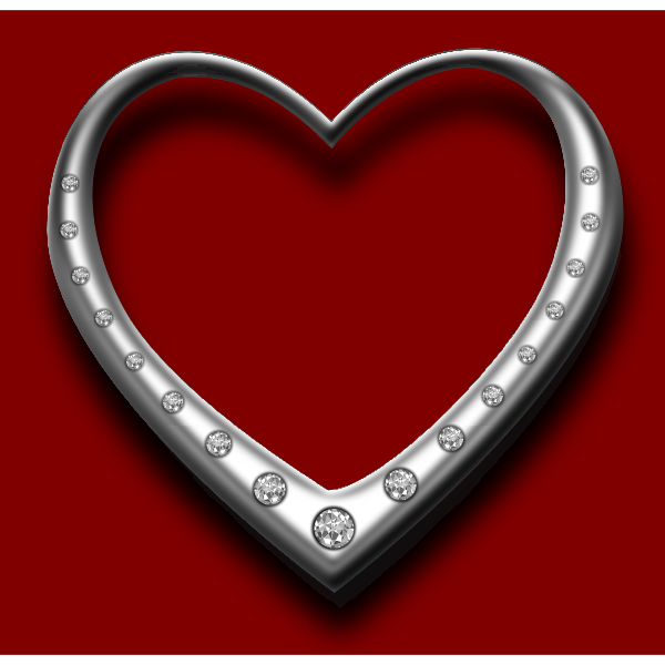SVG Heart with diamonds vector graphics