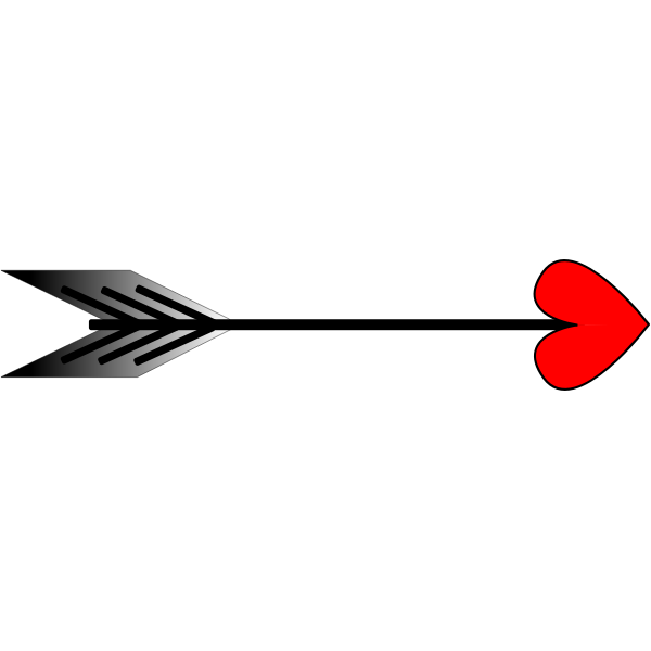 SVG Hearted arrow vector image