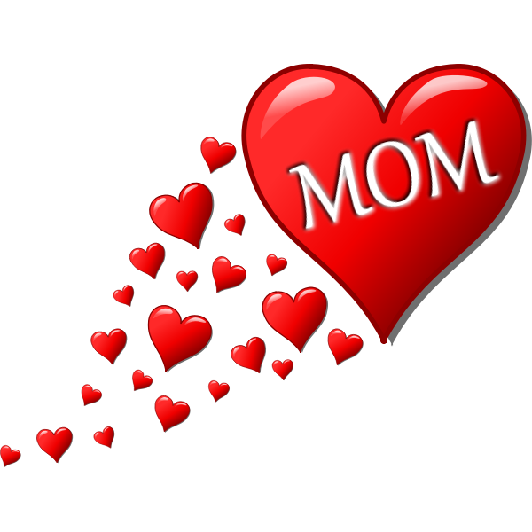 SVG Hearts for Mom vector illustration