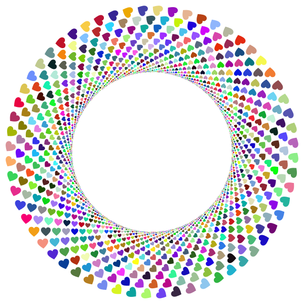 SVG Hearts in a vortex