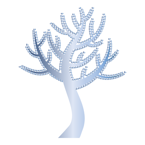 SVG Hearts on a tree