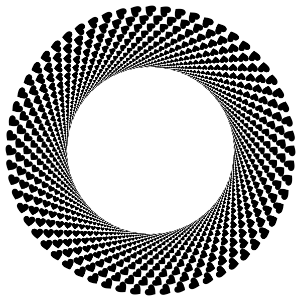 SVG Hearts shutter vortex black
