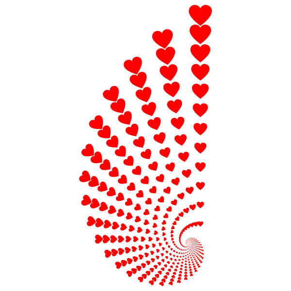SVG Hearts swirl design vector image