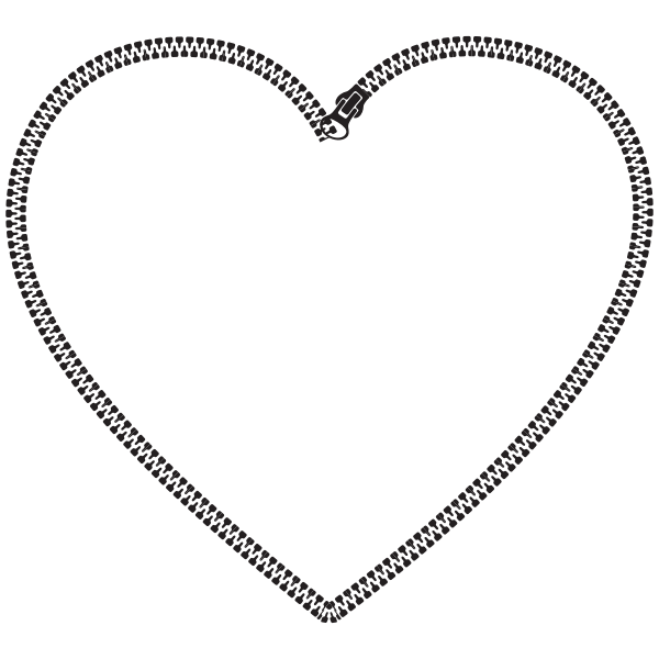 SVG Hearty zipper