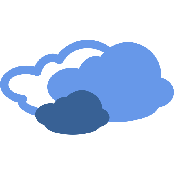 SVG Heavy clouds weather symbol vector image