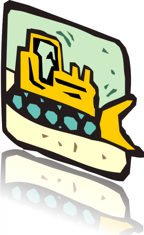 SVG heavy equipment 10 tilted
