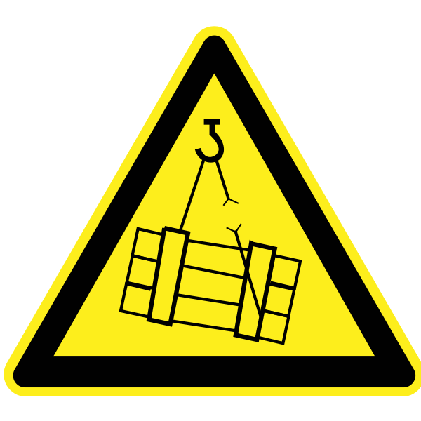 SVG Heavy load hazard warning sign vector image