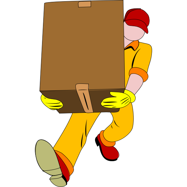 SVG Heavy parcel delivery vector clip art