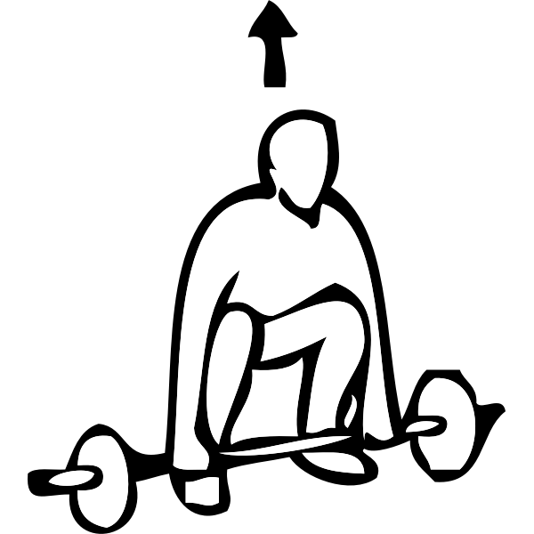 SVG Heavy weightlifting exercise instruction vector clip art