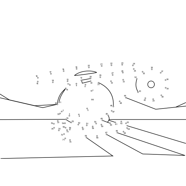 SVG Helicopter connect the dots vector drawing