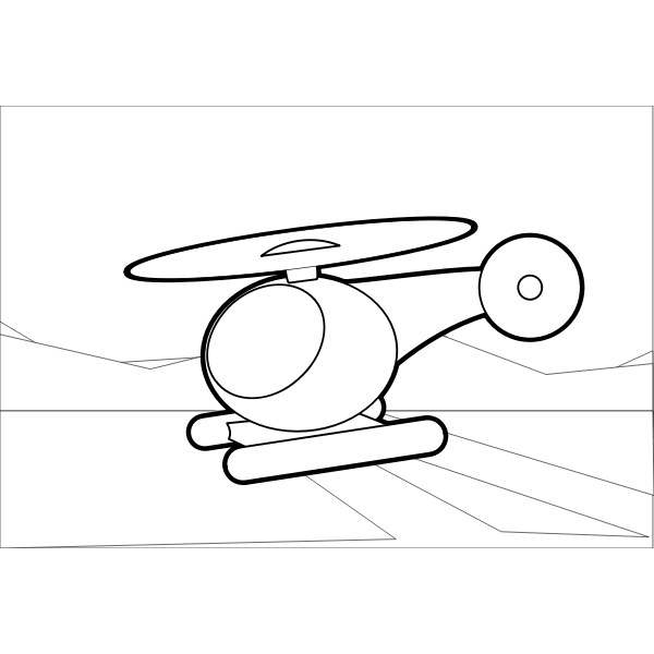 SVG Helicopter outline illustration