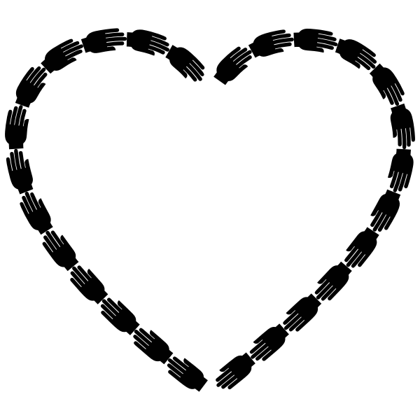 SVG Helping hands heart