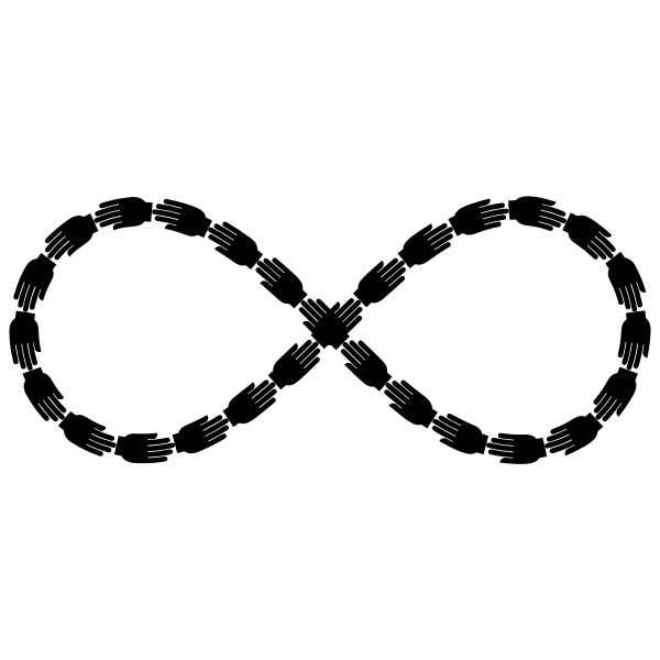 SVG Helping hands infinity