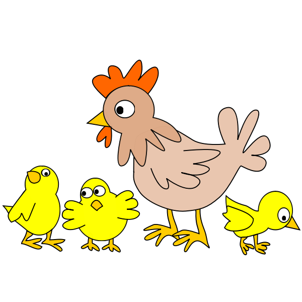 SVG Hen and chickens