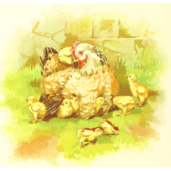 SVG Hen and chicks