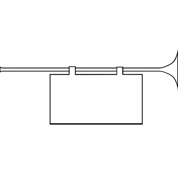 SVG Herald trumpet vector drawing