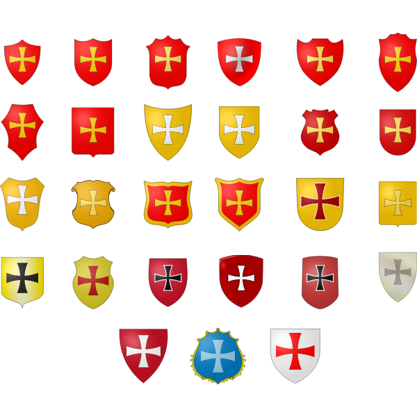 SVG Heraldic coat of arms selection vector graphics