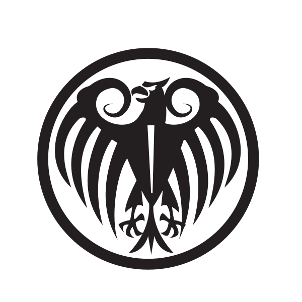 SVG Heraldic eagle silhouette tribal art