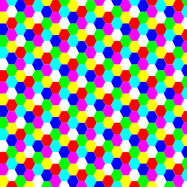 SVG hexagon colorful