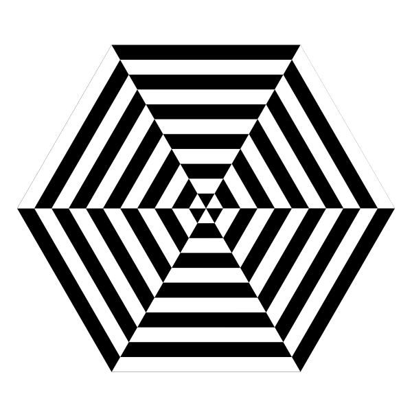 SVG hexagon zebra pizza