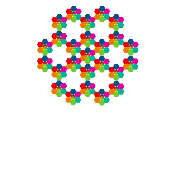SVG Hexagonal aiflower 10