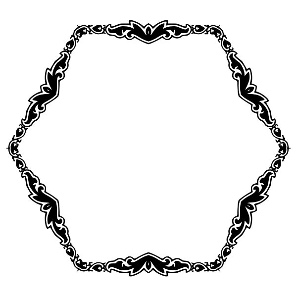 SVG Hexagonal decorative frame