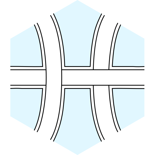 SVG Hexagonal path  knot tile