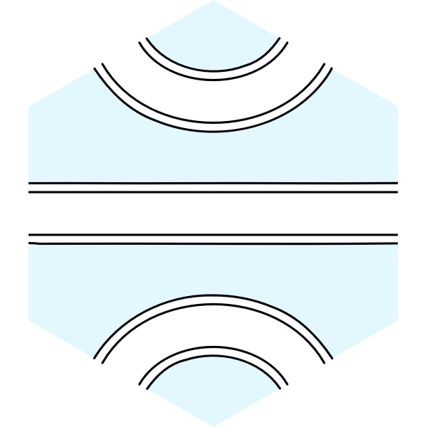 SVG Hexagonal path  knot tile