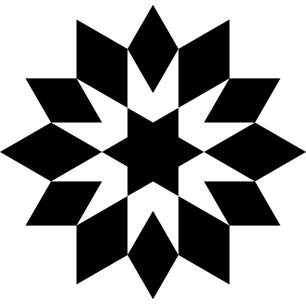 SVG Hexagram black and white