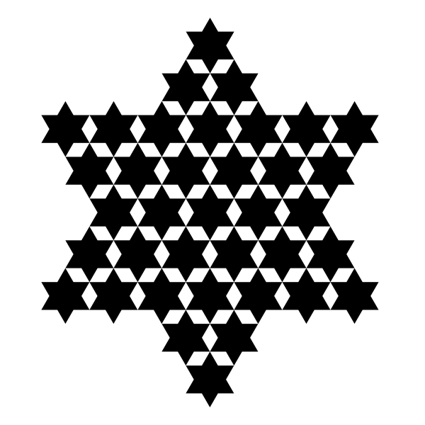 SVG hexagram fractal