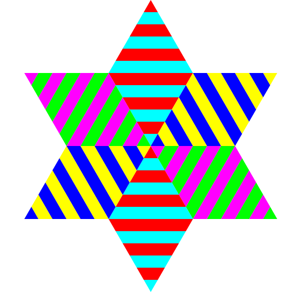 SVG hexagram triangle stripes