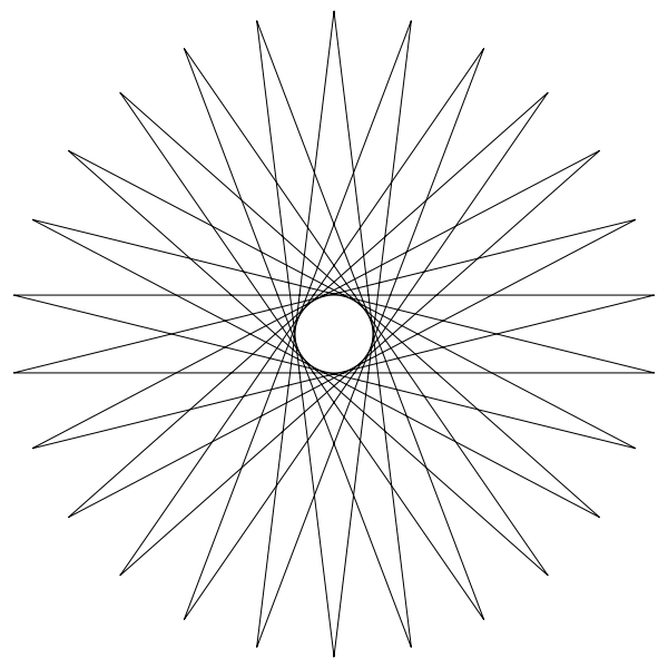 SVG Hexicosagram vector illustration