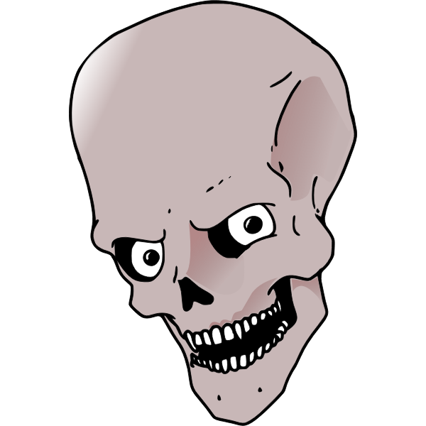 SVG High forehead skull vector drawing