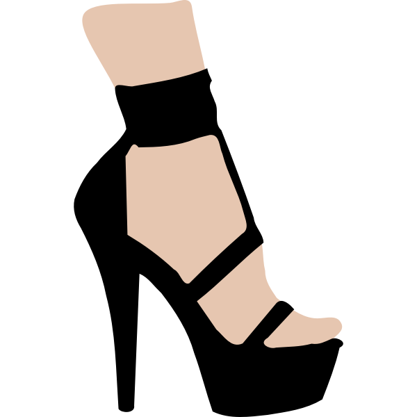 SVG High heeled shoe vector drawing
