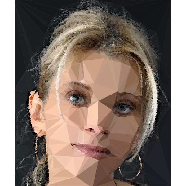 SVG High poly blonde woman
