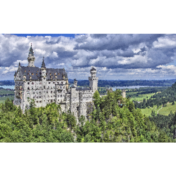 SVG High Poly Neuschwanstein Castle