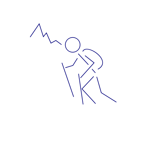 SVG Hiker stick figure