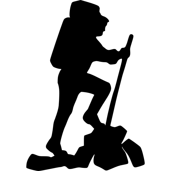 SVG Hiker vector silhouette