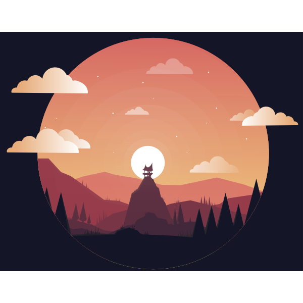 SVG Hill landscape