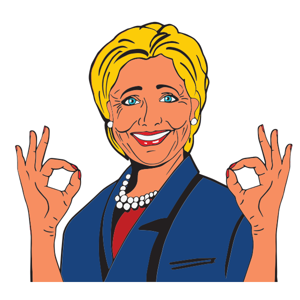 SVG Hillary Clinton Cartoon