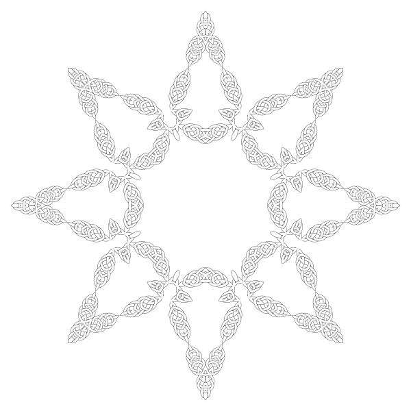 SVG Hilton knot on flowery