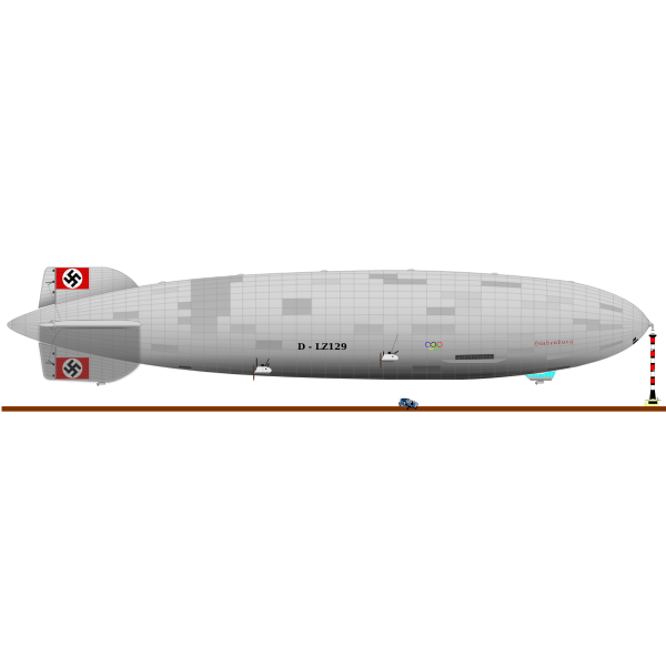 SVG Hindenburg airship vector