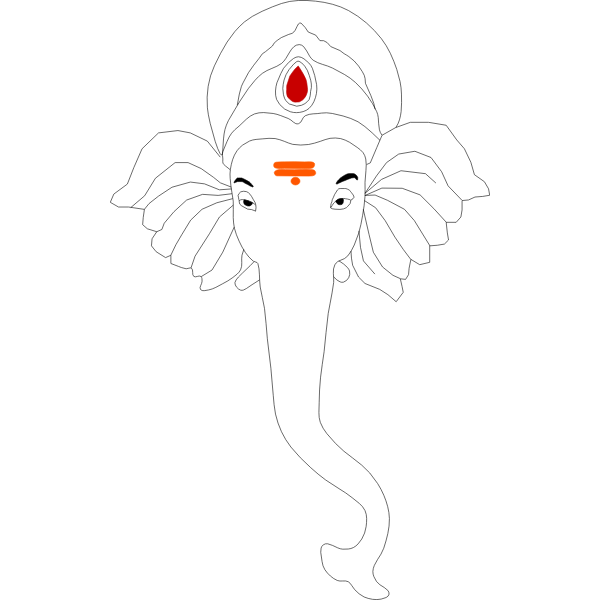 SVG Hindu elephant