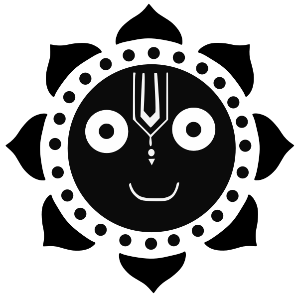 SVG hindu symbol Puri black and white